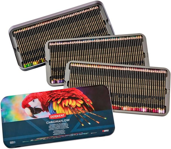 Derwent Chromaflow Buntstifte, 150 StüCk In Dose, 3,5 Mm Runder Kern, Premium-Ke-image