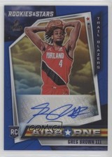 2021-22 Panini Chronicles Airborne Signatures Blue 1/25 Greg Brown III Auto 0c2