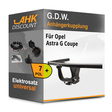 Für Opel Astra G Coupe 00- G.D.W. Anhängerkupplung starr + 7polig E-Satz AHK