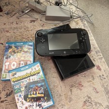 Nintendo Wii U Mario Kart 8 32GB Black Handheld System With Games - Ref DD1