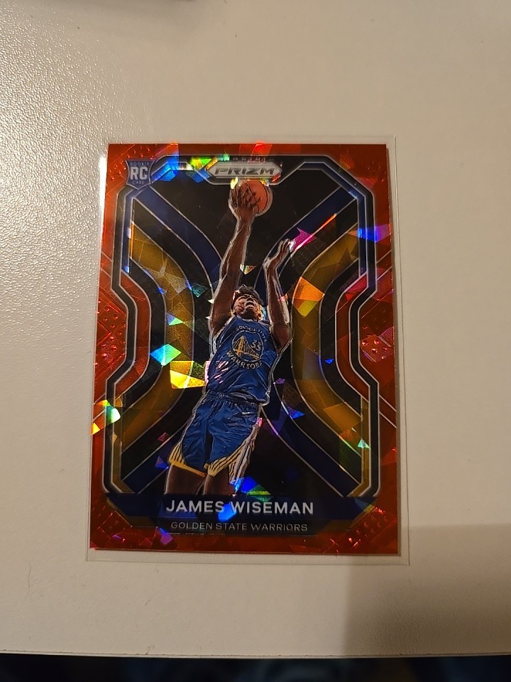 2020-21 Prizm James Wiseman Red Ice Prizm Rookie RC #268 Warriors