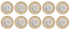 Gibraltar 2 Pounds, 2023-2024, N #399052, Mint, Commemorative X 10 PCS