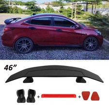 46 Matte Black Style Rear Trunk Spoiler Gt-style Racing Wing For Hyundai Accent