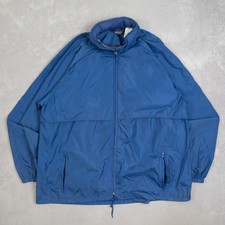 Woolrich Vintage Hooded Lightweight Jacket X-Large Men's 1990s Blue Windbreaker