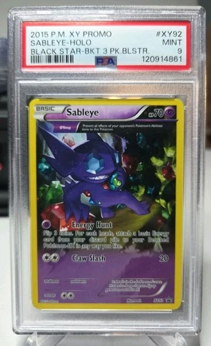 2015 POKEMON XY BLACK STAR PROMOS #XY92 SABLEYE-HOLO PSA 9 MINT