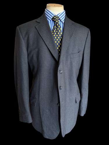 Hackett, Vintage Hackett London Grey Suit Jacket Blazer 46L Made In England