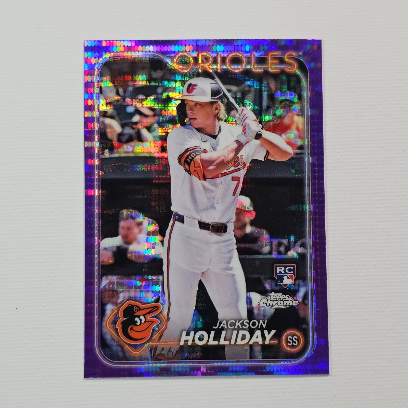 2024 Topps Chrome Jackson Holliday #88 Purple Sonar Refractor Rookie RC /275 @4G