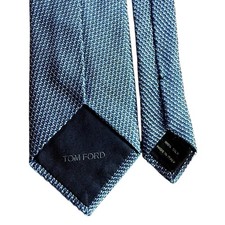 Tom Ford Blue Navy Geometrics Print Tie 100 Silk Made in Italy 3 inches Wide