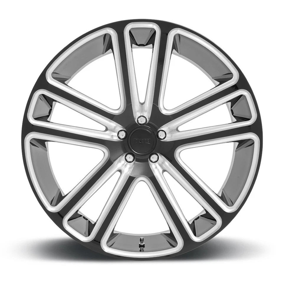 DUB 1 PIEZA S255 Flex 24x10 6x5,5 negro brillante fresado 24" 30 mm para Chevy GMC Jeep Ram Foto 2 de 4