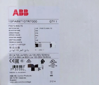  New ABB PSE72-600-70 1SFA897107R700 Soft Starter Expeidted Ship