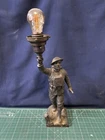 WW1 US Military Rare Doughboy Statue Lamp