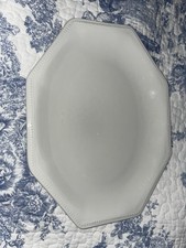 3X JOHNSON BROS HERITAGE WHITE OVAL 11.75"  STEAK DINNER PLATE PLATES PLATTERS