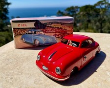 JNF BUB Porsche 356 Tin wind up toy car w box  key