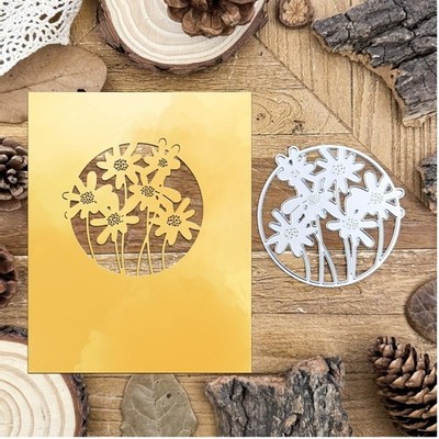 Flowers Metal Cutting Die for Scrapbooking - Durable, Cut Stencils for DIY Sc...