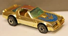 VINTAGE HOT WHEELS 80'S GOLD SUPER CHROMES SERIES PONTIAC FIREBIRD TRANS AM  c