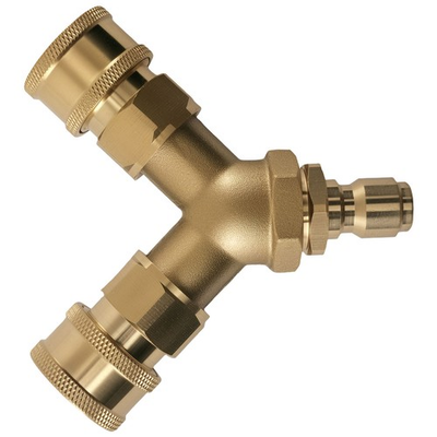 #ad 3 8#x27;#x27; Pressure Washer Tee Brass Quick Coupler Y Splitter Coupler Dual Gun $22.16