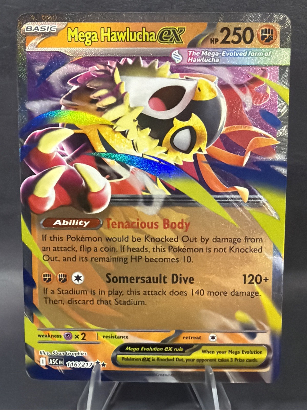 Mega Hawlucha ex 116/217 (Double Rare) Me: Ascended Heroes Holo