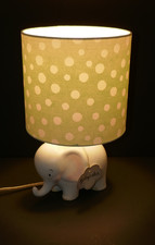 Babycake's Elephant Accent Table Bedside Lamp with Polka Dot Shade