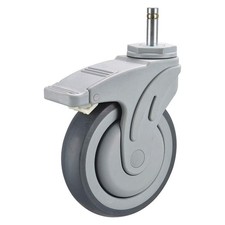 GRAINGER APPROVED P17S-RP050K-SG1-TB-001 Stem Caster,5"dia,Polyolefin,220lb 19YX