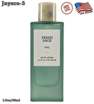 Tru Fragrance 003 Fresh Sage Eau De Cologne  3.0oz/88ml New