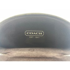 Coach Signature C Monogram Hard Shell Eyeglasses Case Brown Tan