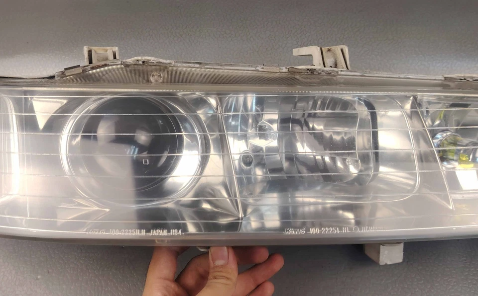 Acura JDM Headlight Assembly Set 1994-2001 DC2 DC4 Halogen 3 Bulbs Polished - Image 3 of 4