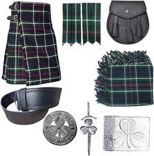 Scottish Traditional 8 Yards Tartan Kilt Outfit for Men Mackenzie, 54 