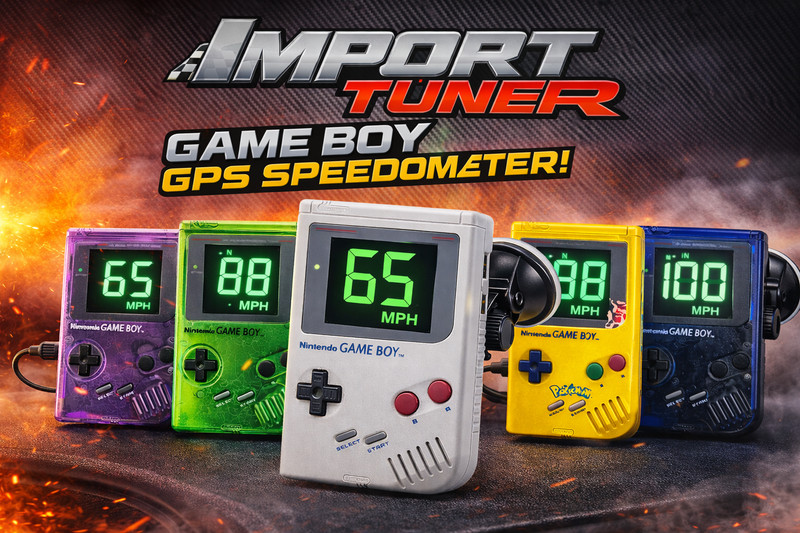 Game Boy DMG GPS Speedometer – USB Powered – Retro Car Dash Display – Custom Mod