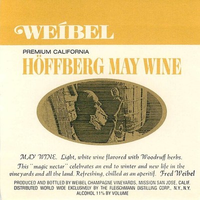 Weibel Hoffberg May Wine Mission San Jose CA 1970s 1980s Vtg Wine Label