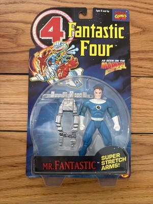 Vintage 1994 Fantastic Four Mr Fantastic Action Figure Toy Biz Super Stretch
