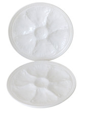 1960 French Vintage GIEN Majolica Cream Oyster Artichoke Plates 12x available