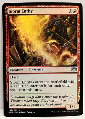 Storm Entity- FOIL-#142- MTG-Dominaria Remastered-NM