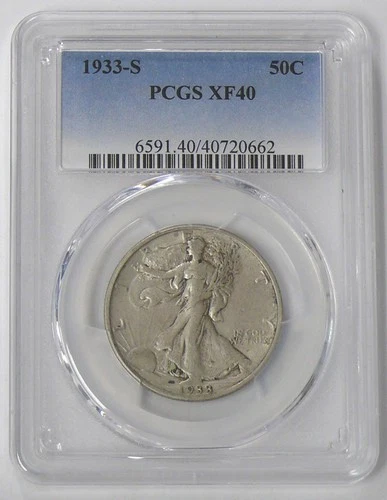 1933-S XF-40 - WALKING LIBERTY HALF DOLLAR PCGS - BETTER DATE COIN