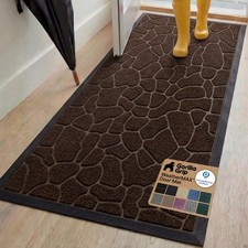 GORILLA GRIP Waterproof WeatherMAX Doormat 72x24 Dark Brown Pebble Indoor
