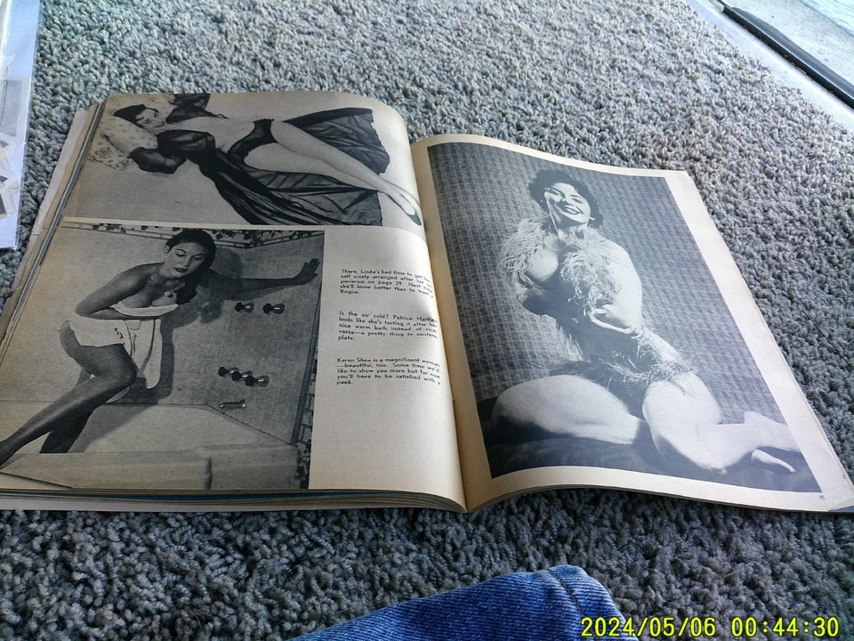 ROGUE magazine for men. October 1956. Errol Flynn, Betty Page + NUGGET Oct. 1956 Foto 4 de 4