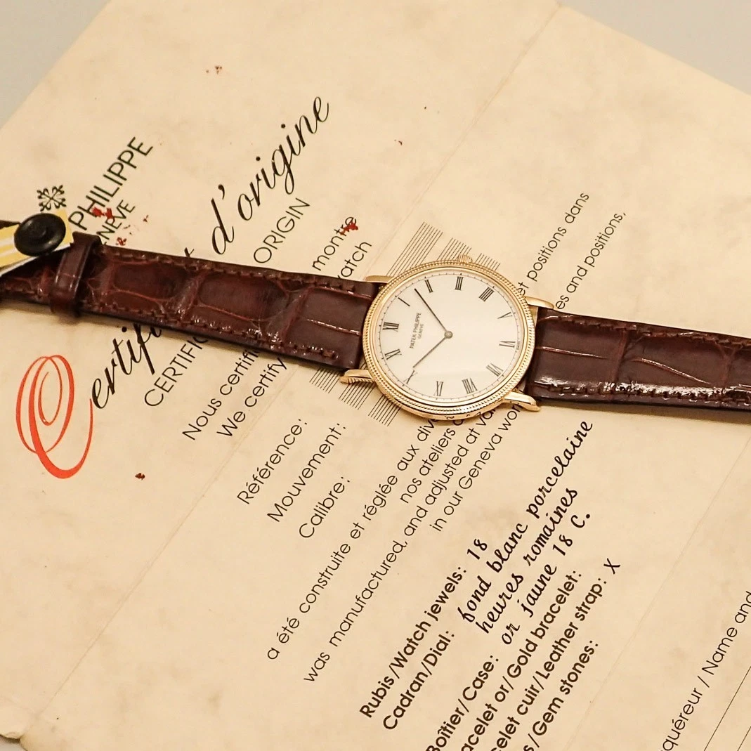 RELOJ PATEK PHILIPPE CALATRAVA 32mm PAPEL Ref. ORO 3520