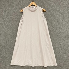 NEW Uniqlo Dress Womens Size Small Grey Shift Sleeveless Pockets Collar 23514
