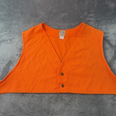 Vtg Filson Hunting Vest Mens 58 2XL Blaze Orange Style 35 Safety Cape USA  Y164