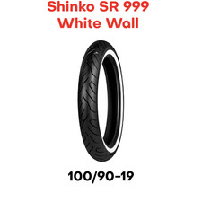 New Shinko 999 Motorcycle Tire Front 10090-19 100 90 19 White Wall Ww