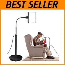 Sophisticated 5X Floor Magnifier with Flexible Goose Neck and Bright LED Lights