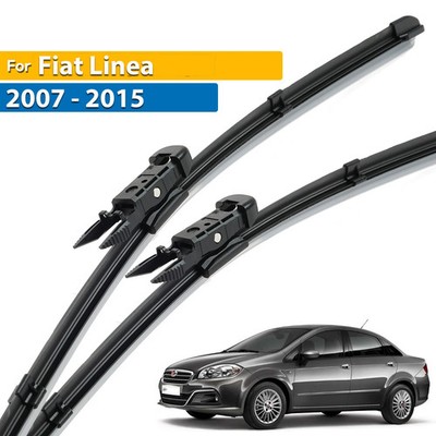2Pcs Front Windshield Flat Wiper Blades Set For Fiat Linea 2007 - 2015 26''+15''