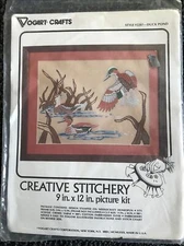 Vogart Crafts DUCK POND Crewel Embroidery Creative Stitchery Kit 2203 Sealed