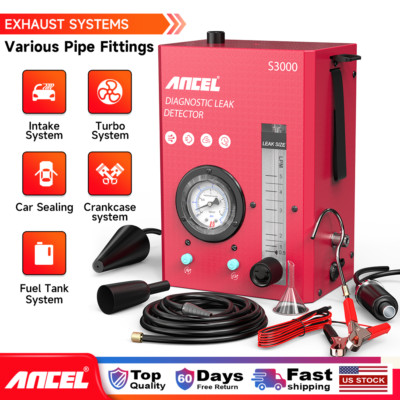 ANCEL S3000 Smoke Leak Detector Fuel Pipe Leak Tester Dual-Mode Vacuum Fuel