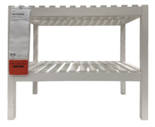 New IKEA MUSKAN White Bench Seat With Storage 58x38 cm (22 ⅞x15 ") 503.459.57