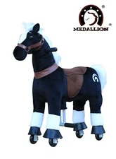 MEDALLION - My Pony Ride On Real Walking Horse - Small Size - BLACK HORSE