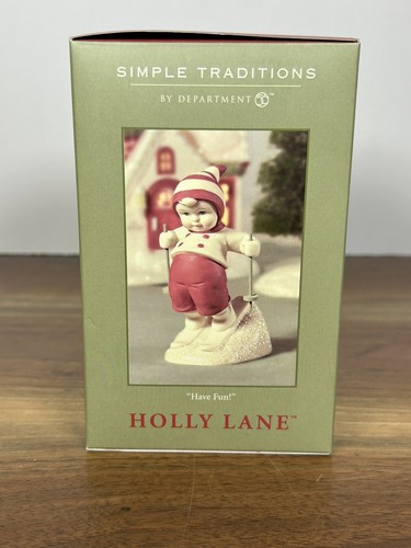 Simple Traditions Dept 56 Holly Lane Spaß Skifahrer Figur Keramik 3,75" groß - Bild 7 von 9