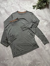 Icebreaker Lot of 2 Merino Lyocell Cool-Lite Long Sleeve Base Layer Gray Mens M