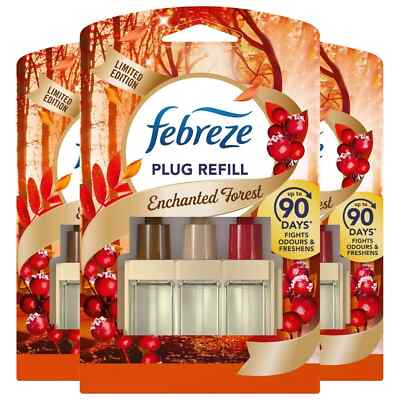 Febreze 3Volution Öl Nachfüller Lufterfrischer für Zuhause Zauberwaldduft x3
