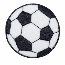 2" - Soccer Ball - Black/White Sports - Iron on Applique/Embroidered Patch