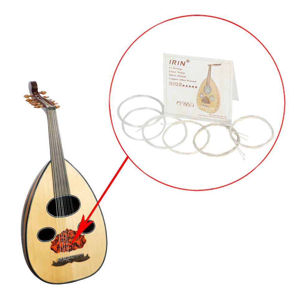 Oud Strings Set -Plated Alloy Wound 12-Strings Free Ship B1N1 - Image 3 of 4